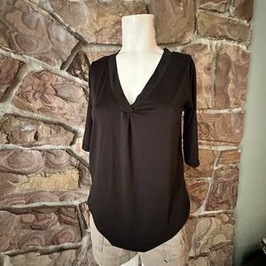 Pajamagram Black  butter soft spandex  Top S/M  short sleeves super soft